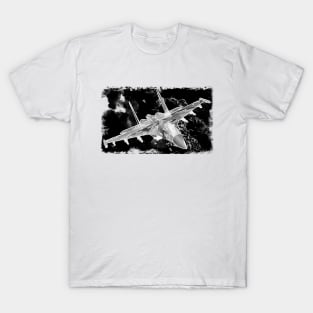 Fighter Jet Xray black T-Shirt